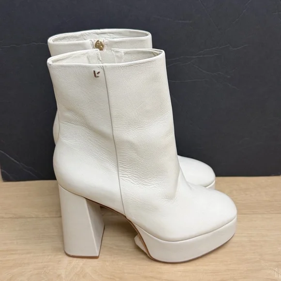 Larroudé Dolly Leather Platform Boots, Size 8 1/2 - Picture 2 of 12